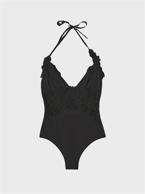 Costume intero con inserti in pizzo macramè ERMANNO SCERVINO | D484Y316UAR95708